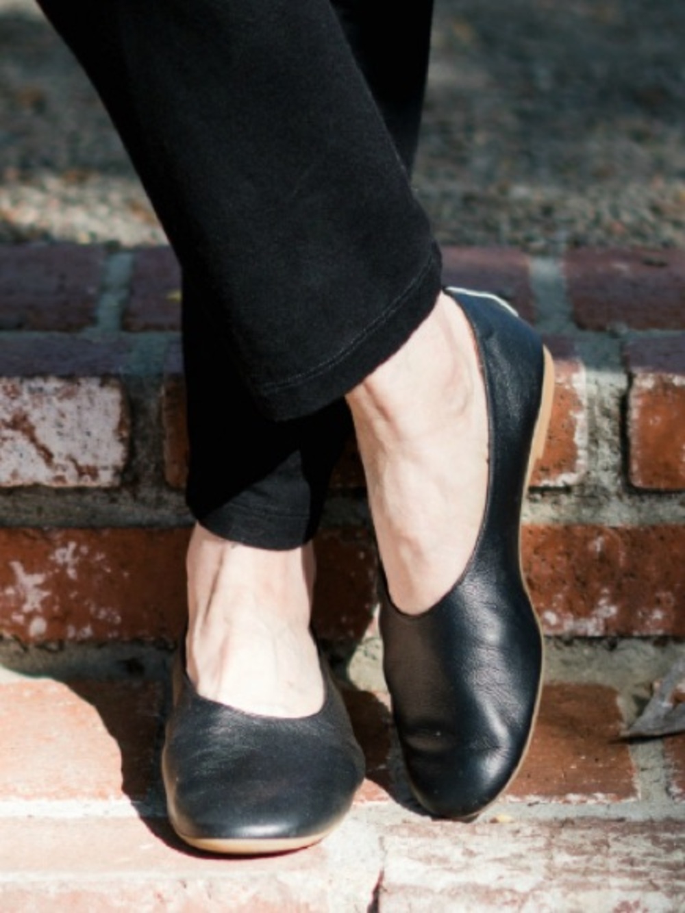 Everlane Day Glove Classic Black Leather Ballet Flats EUC Size 7